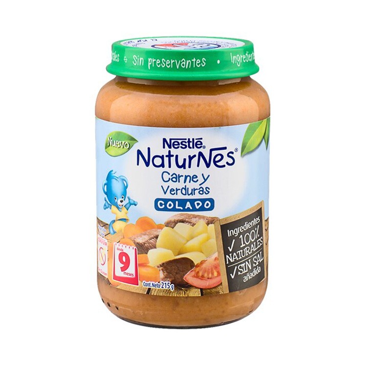 Colado Carne y Verduras Naturnes 215g